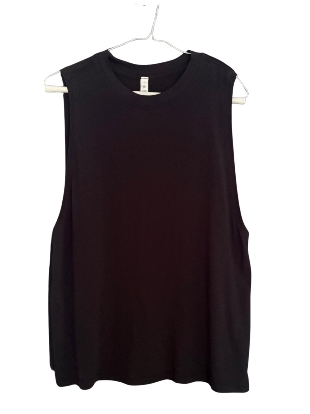 Lululemon Black Muscle Tank Top Sleeveless Pima Cotton Blend Size 6